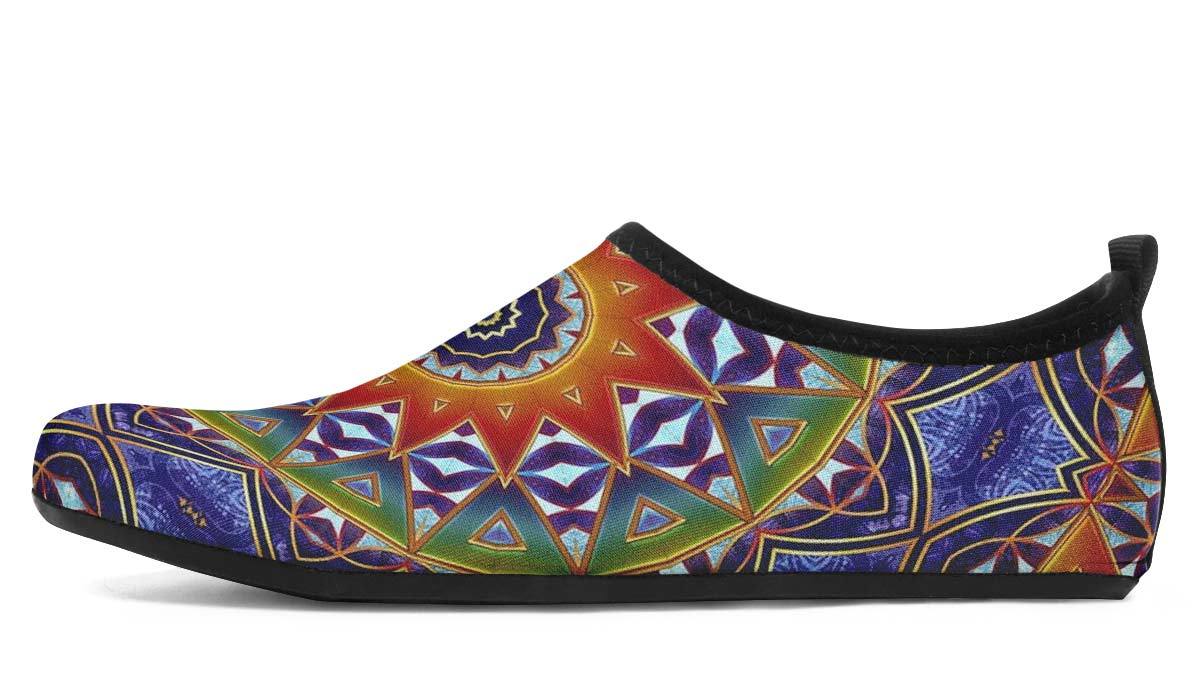Aquabarefootshoes Women's Aqua Barefoot Shoes / US 3-4 / EU34-35 Sacred Sun Mandala