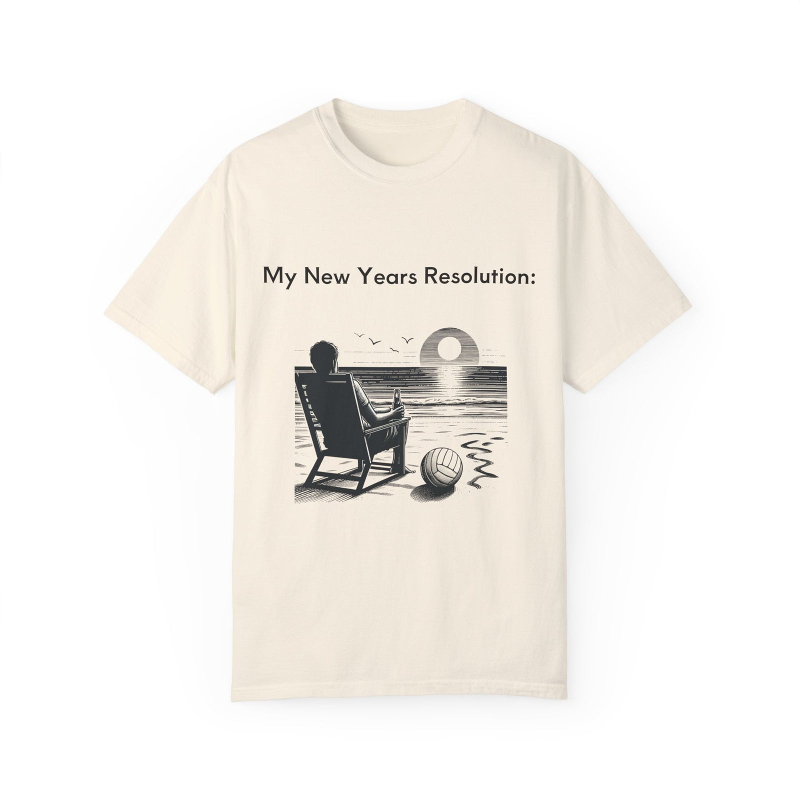 Volleyball Beach Beer Unisex T-shirt - New Years Resolution Graphic Tee