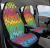 Car Seat Covers Set of 2 Car Seat Covers / Universal Fit Digital Drip Drip