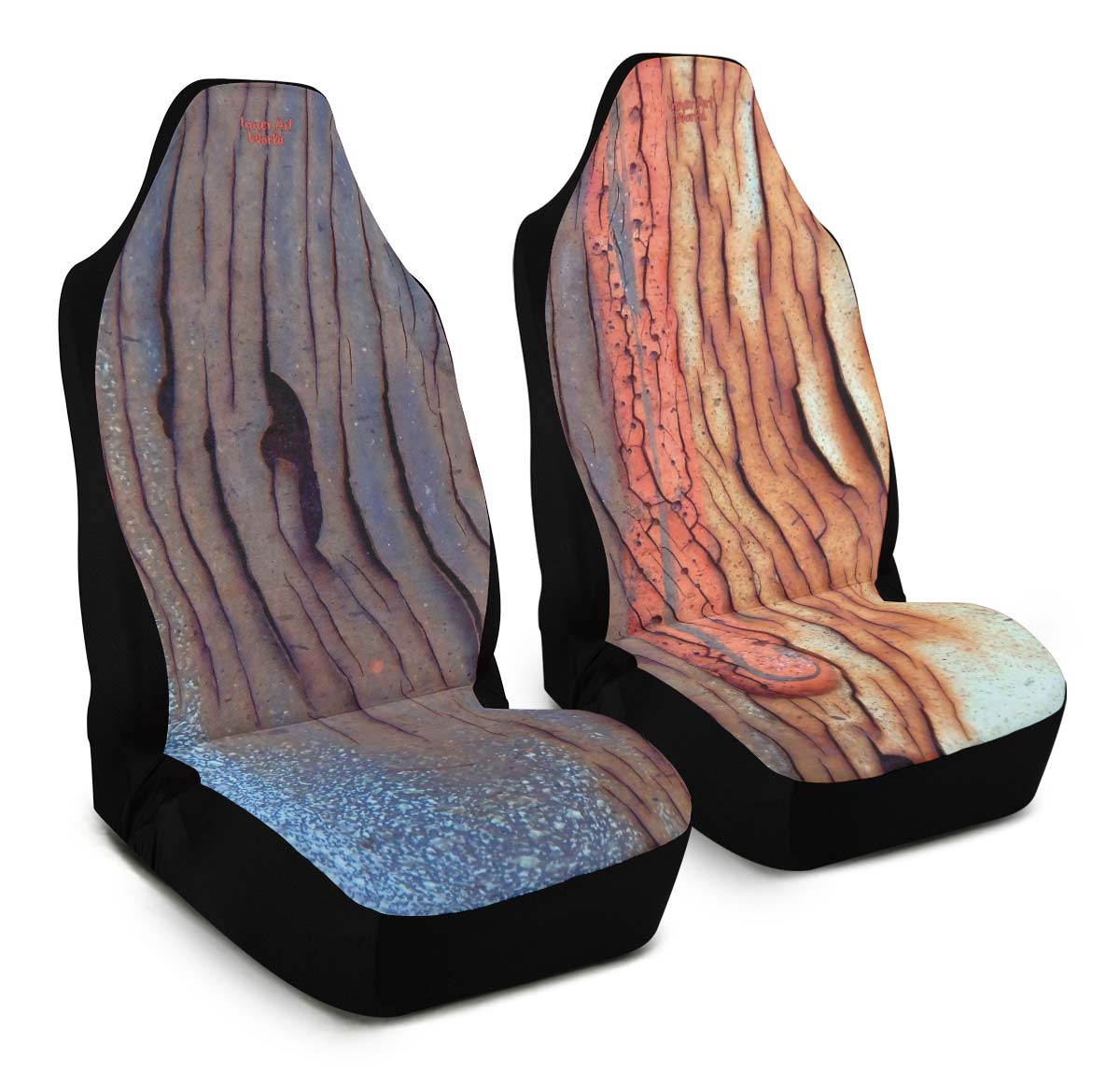 Car Seat Covers Set of 2 Car Seat Covers / Universal Fit Hooked On Rust