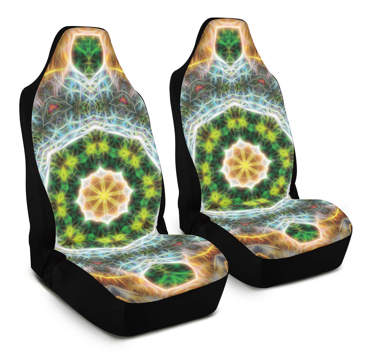 Car Seat Covers Set of 2 Car Seat Covers / Universal Fit Light Symphony Ring