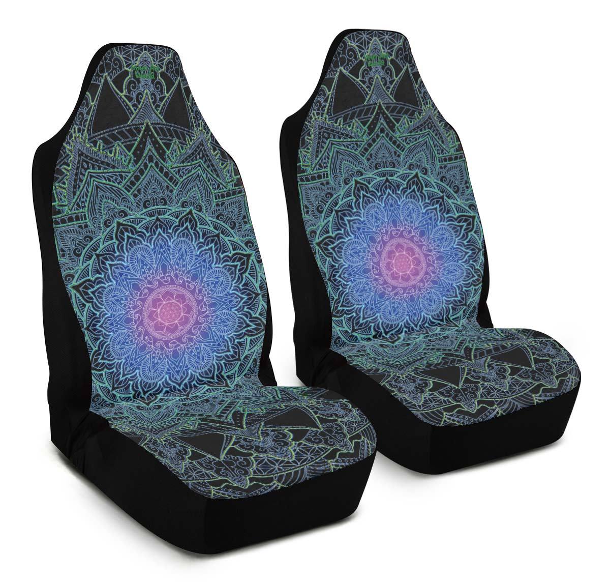 Car Seat Covers Set of 2 Car Seat Covers / Universal Fit Mandala Love