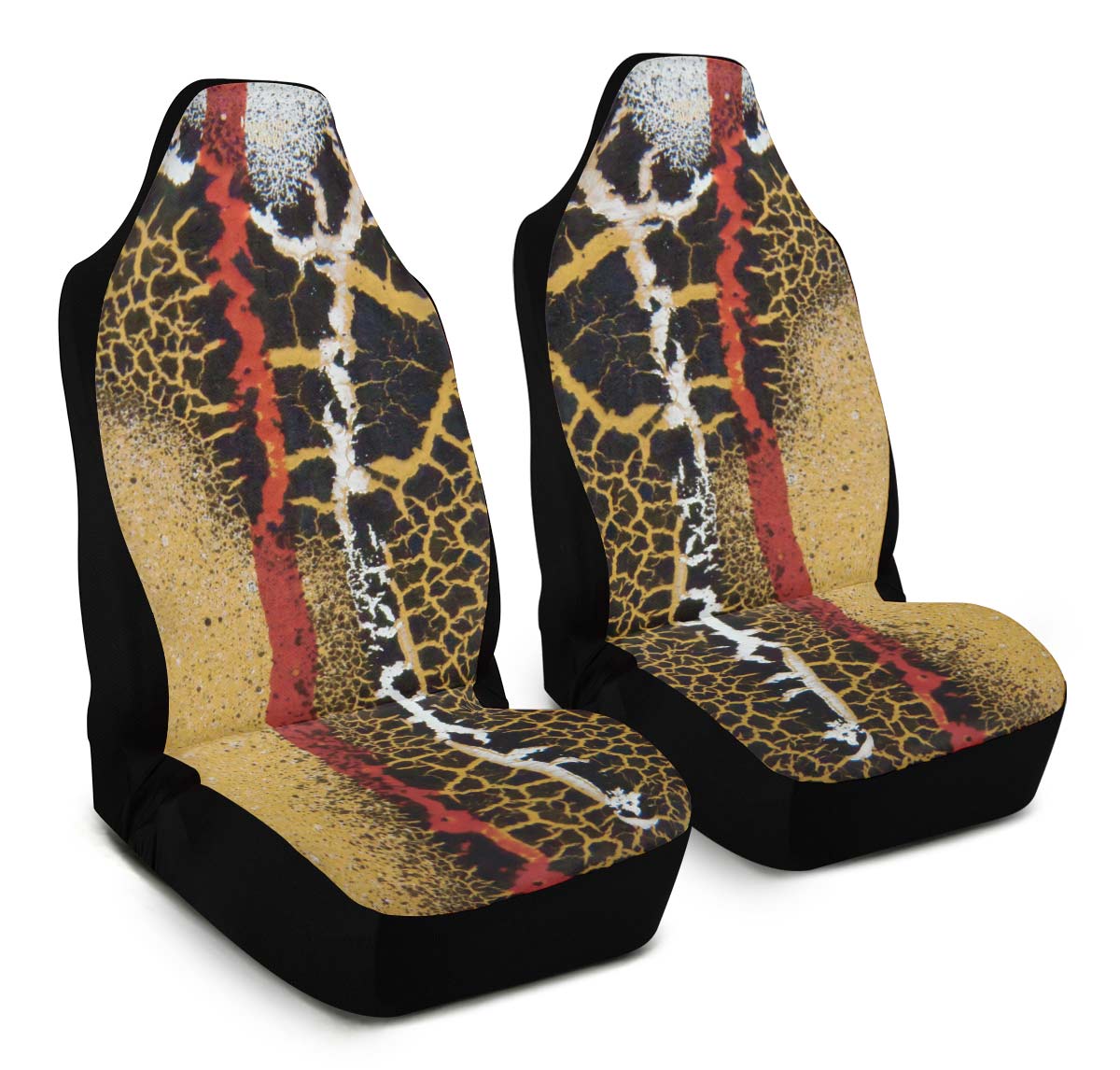 Car Seat Covers Set of 2 Car Seat Covers / Universal Fit Rivers Of Red White