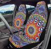 Car Seat Covers Set of 2 Car Seat Covers / Universal Fit Sacred Sun Mandala