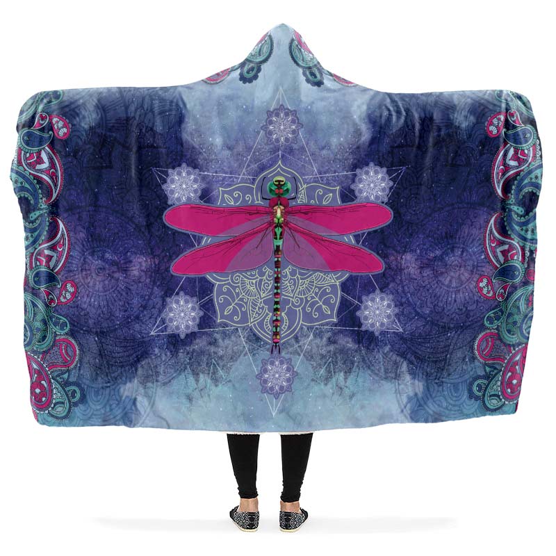 Hooded Blanket Hooded Blanket / One Size Dragonfly Mandala