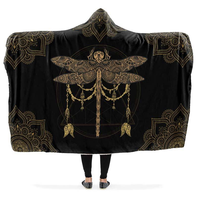 Hooded Blanket Hooded Blanket / One Size Golden Dragonfly