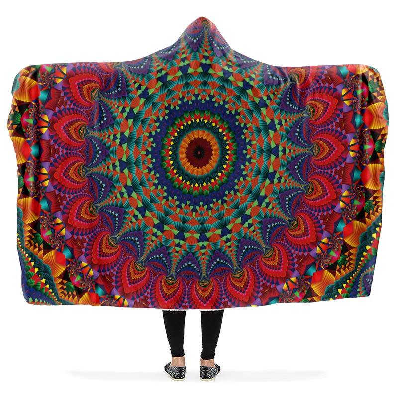 Hooded Blanket Hooded Blanket / One Size Kaleidoscope Mandala
