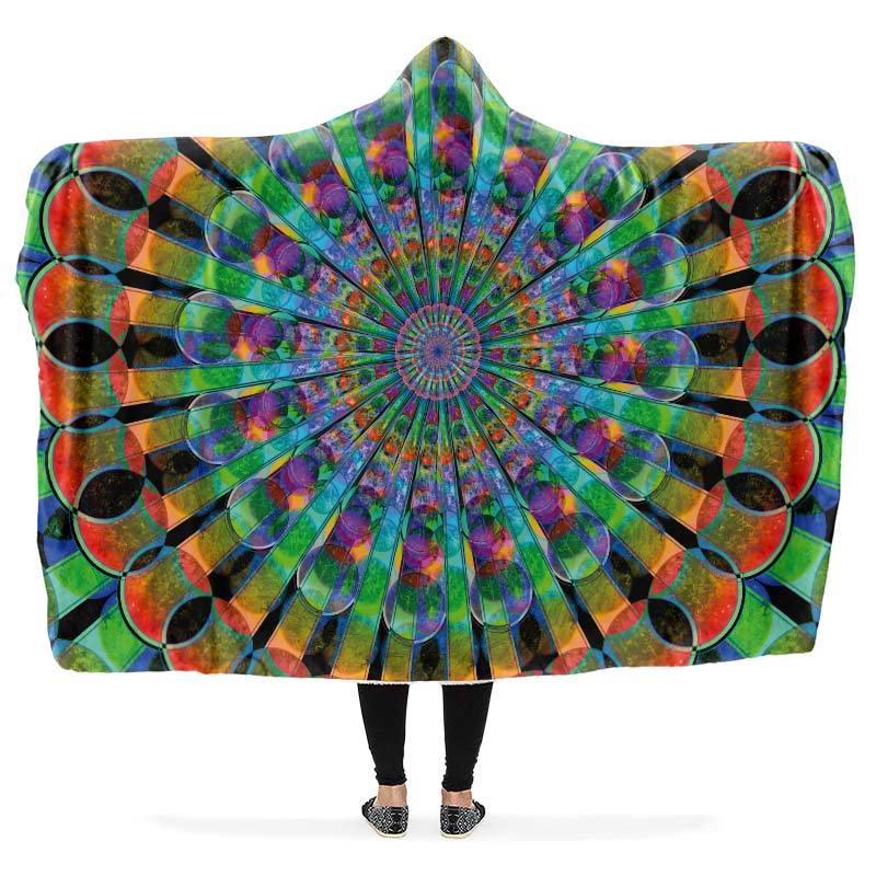 Hooded Blanket Hooded Blanket / One Size Peacock Mandala