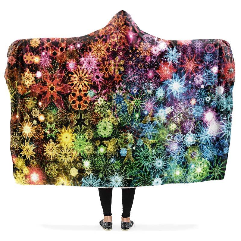 Hooded Blanket Hooded Blanket / One Size Psychedelic Starfield