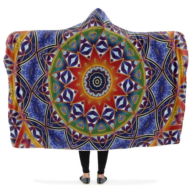 Hooded Blanket Hooded Blanket / One Size Sacred Sun Mandala