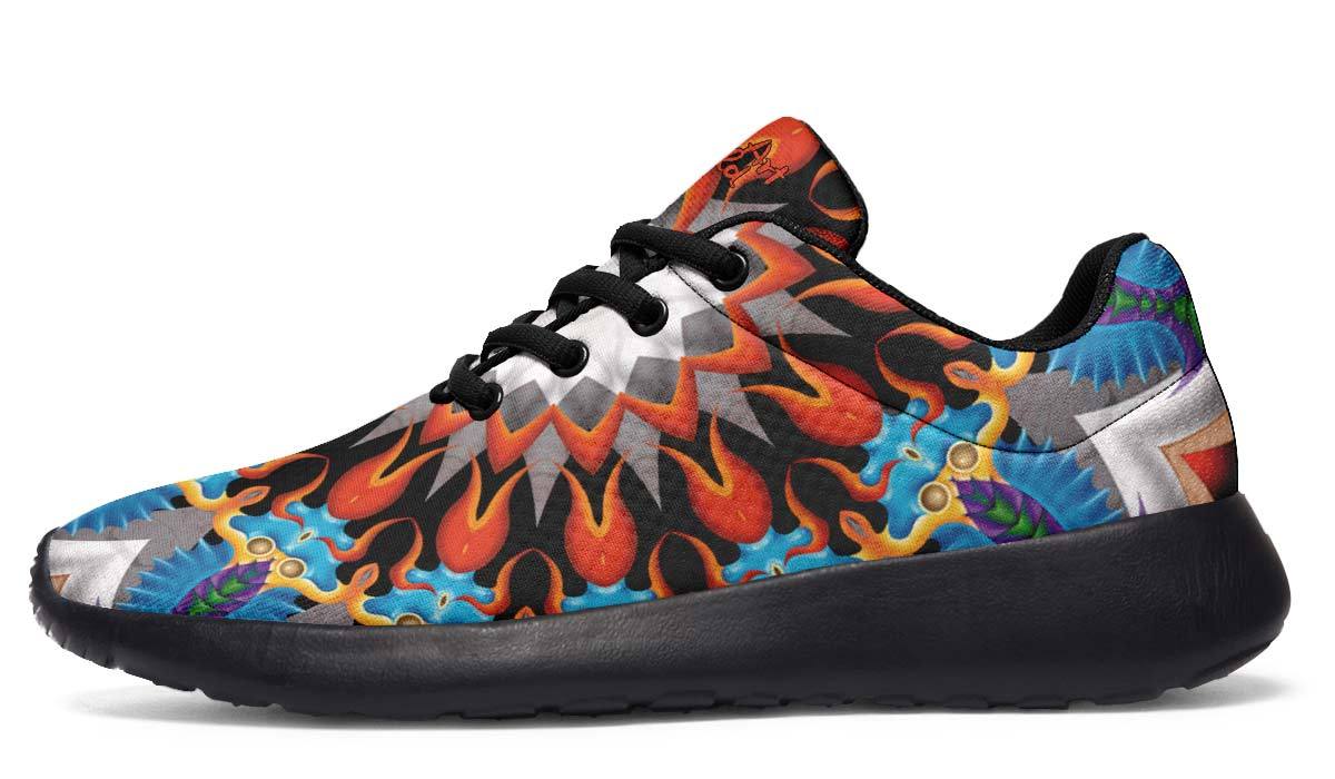 sporty Women's Sport Sneakers / Black / US 5.5 / EU36 Fire Red