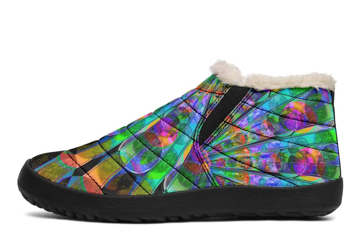 Wintersneakers Women's Comfy Sneakers / US 4.5 / EU35 Peacock Mandala