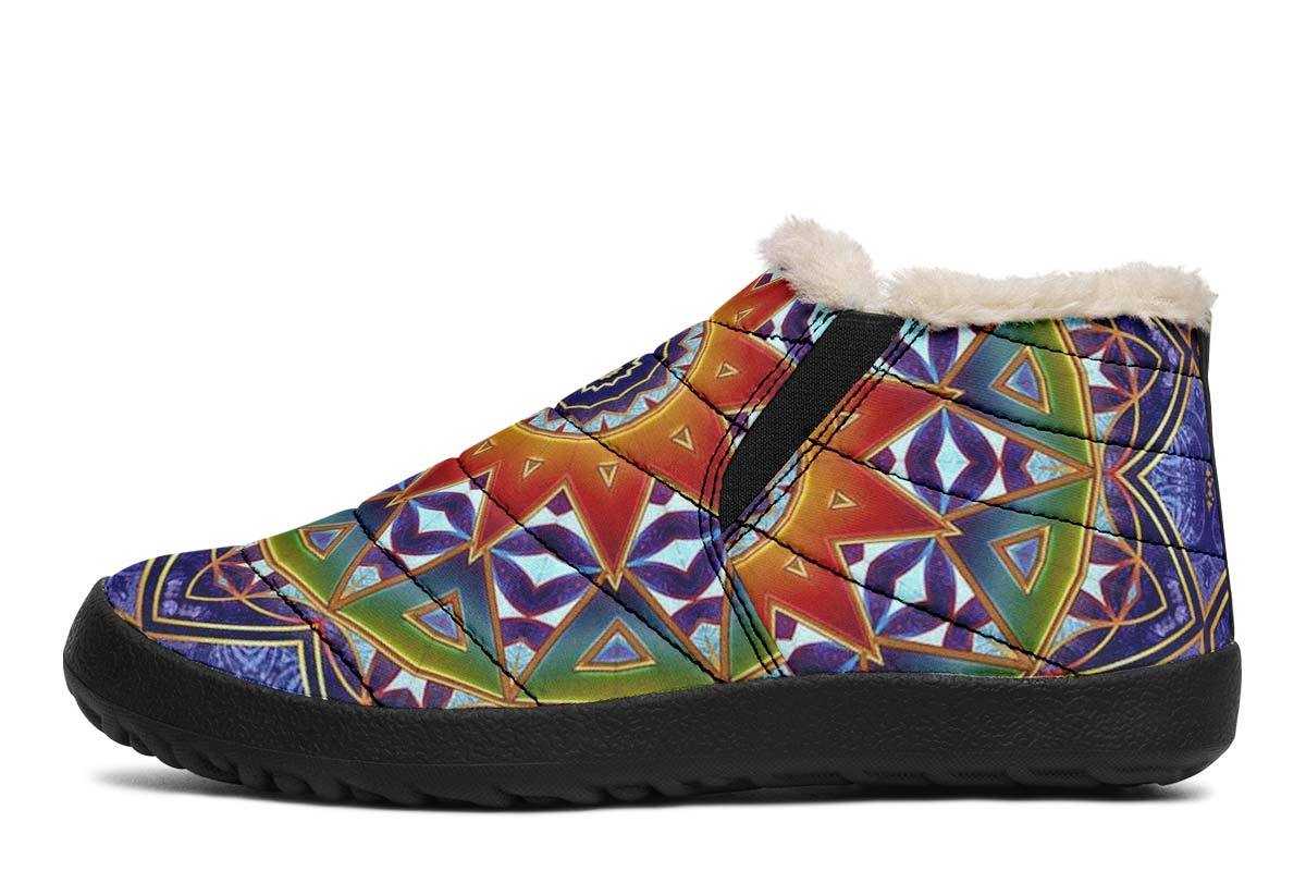 Wintersneakers Women's Comfy Sneakers / US 4.5 / EU35 Sacred Sun Mandala
